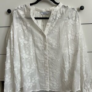 & Other Stories Cream Floral Blouse
